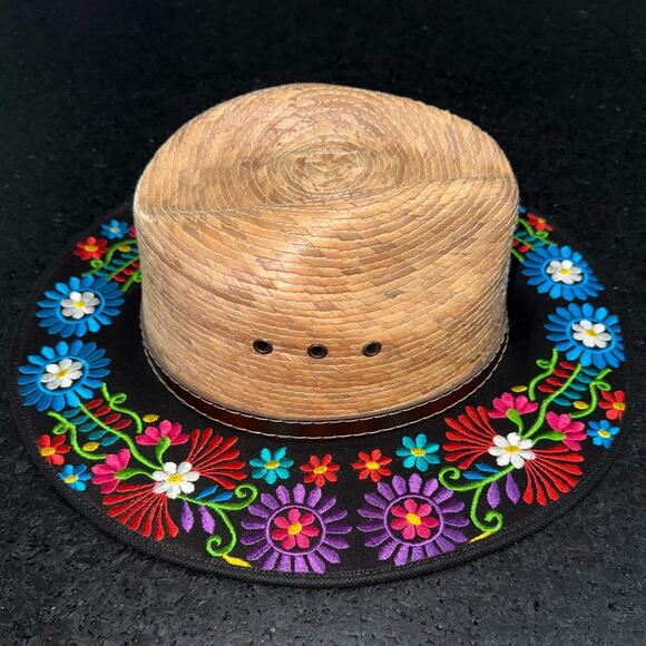 NEW artesanal embroided made in mexico Embroidered Floral Women's Hat ONE SIZE - Picture 4 of 11